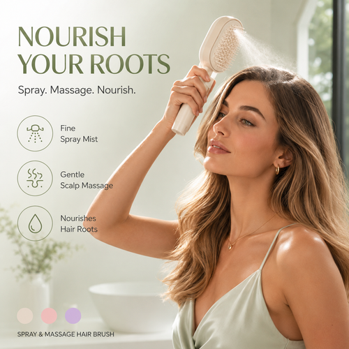 🥳 Electric Spray & Massage Hair Brush-Navalonixcosh®