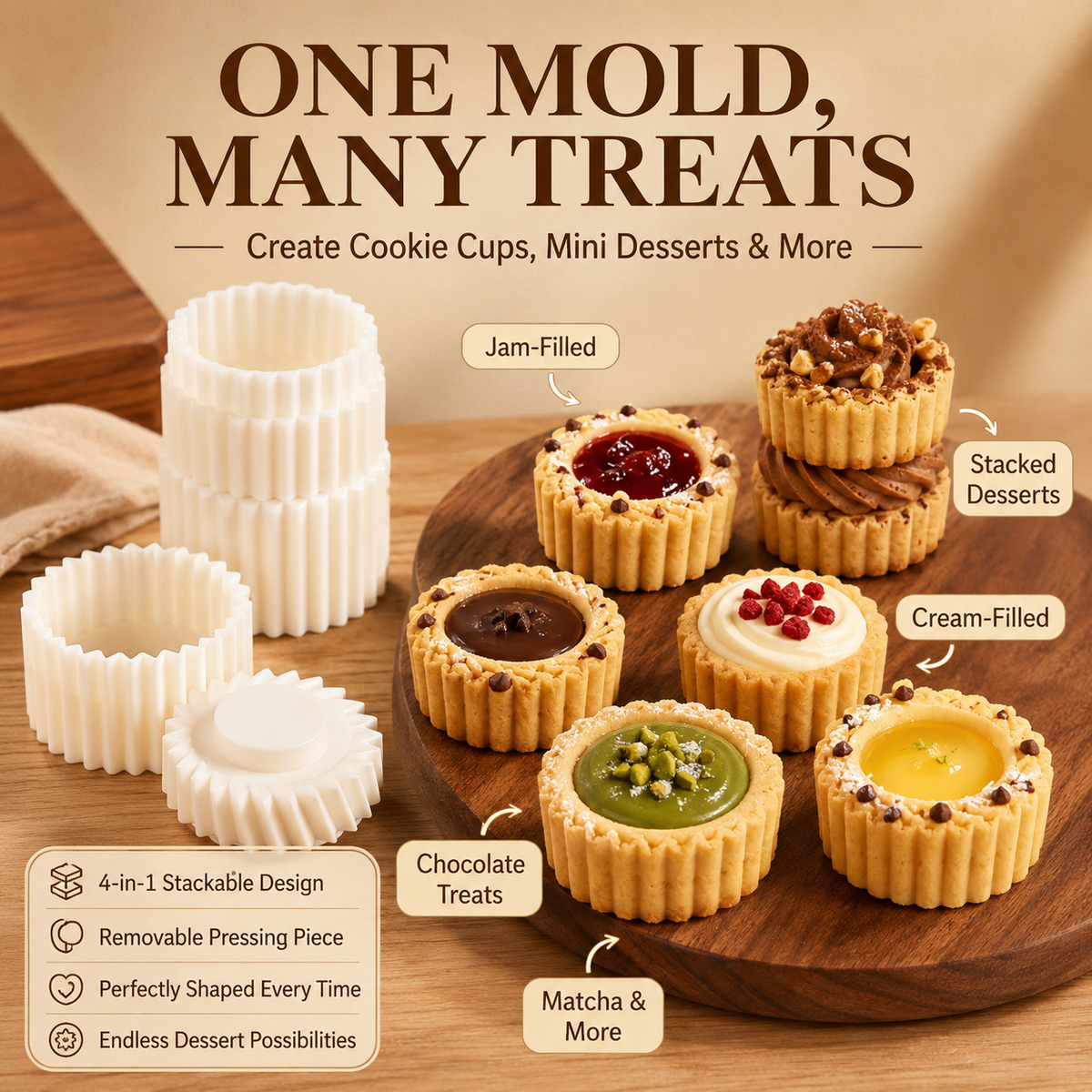 ✨ 2-in-1 Detachable Pastry Mold – Create Beautiful Homemade Treats in Seconds-Navalonixcosh®