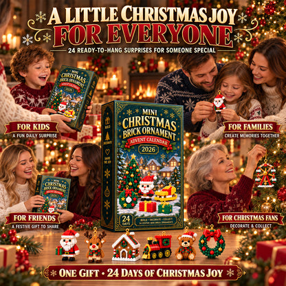 upsell⏳ Last day to save 49% – 🎄 24-Day Mini Christmas Ornament Advent Calendar | 24 unique festive buildable designs with hanging loops—perfect for decorating Christmas trees, wreaths, and holiday displays