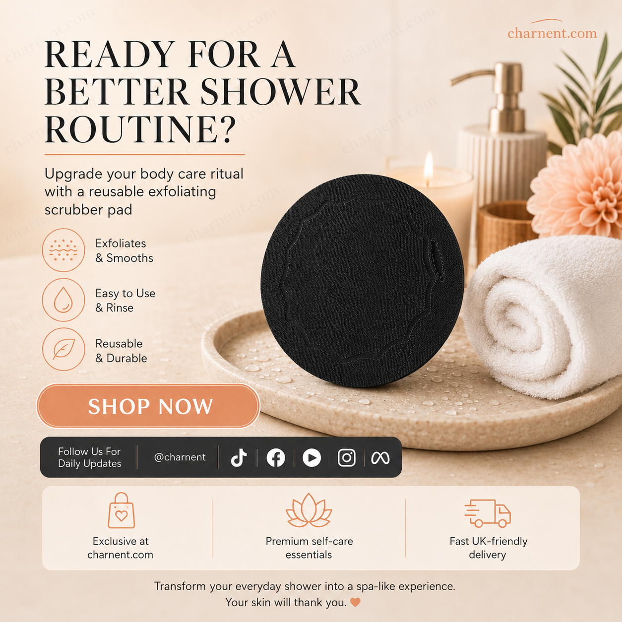 🚿 Exfoliating Scrub Bath Pads🧖‍♀️-Navalonixcosh®