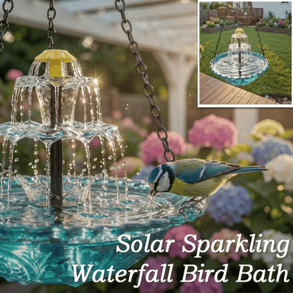 🔥2026 Spring Sale 40% Off--🐦Solar Cascade Hanging Bird Bath Fountain  -Navalonixcosh®