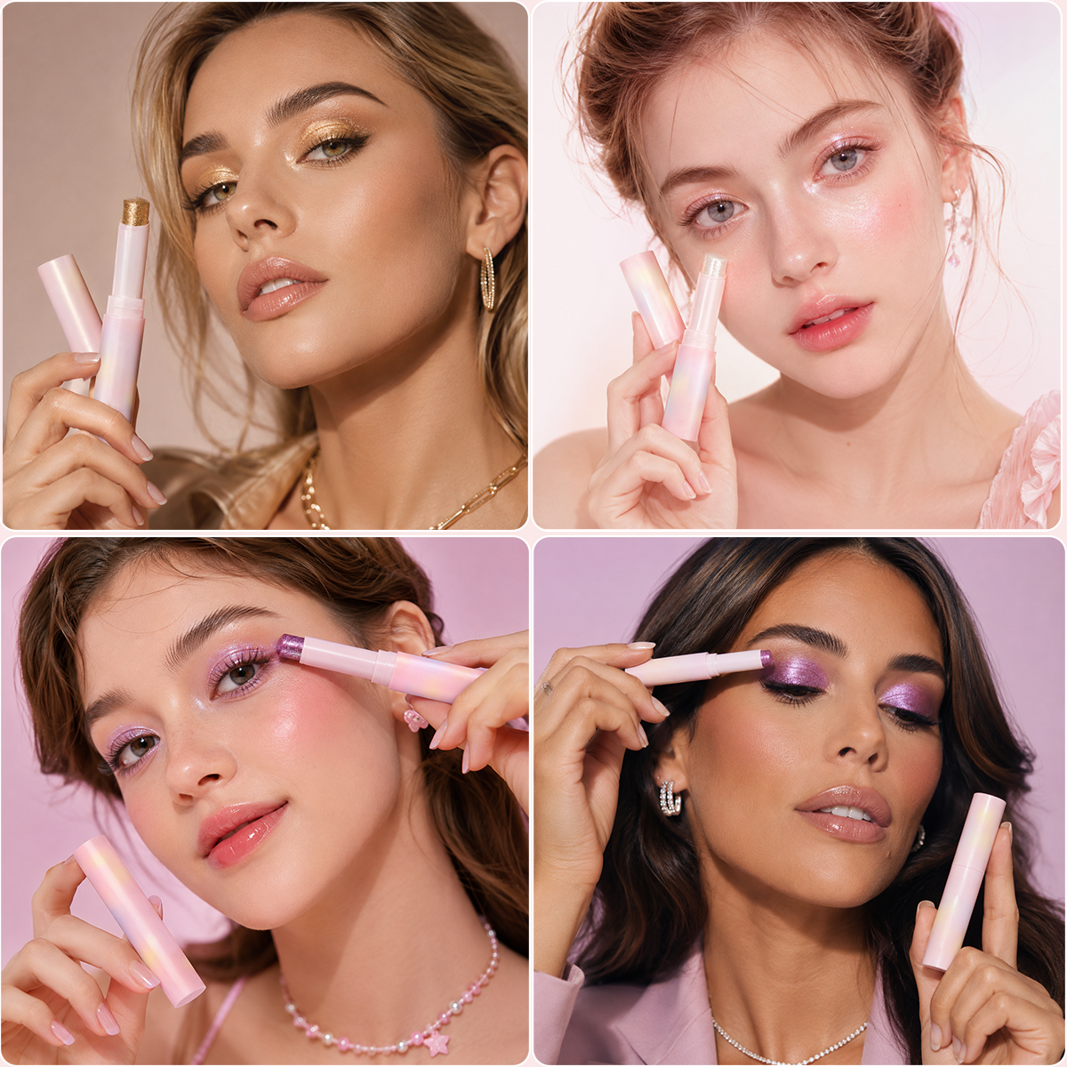 Shimmer Eyeshadow Stick with Brush-Navalonixcosh®