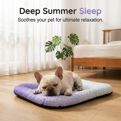 upsell❄️Pet Cooling Mat for Dogs & Cats 🐾  Naturally Cool Ice-Silk Pad • Breathable, Washable & Soft-Navalonixcosh®