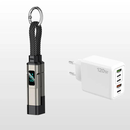 ⏳Limited-time 50% off⏰4-in-1 Digital Display Keychain Charging Cable🔋📱-Navalonixcosh®
