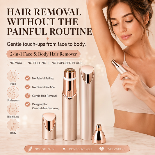 ✨2-in-1 Face & Body Hair Remover for Women | Dual-Head Rechargeable Precision Trimmer – Navalonixcosh®