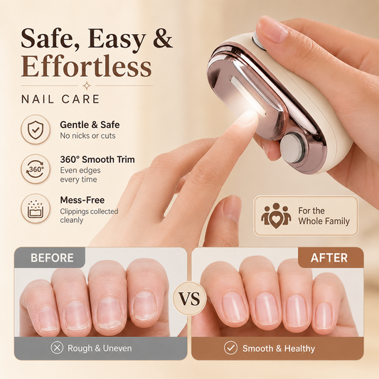 ✂️ LIMITED-TIME 50% OFF! 💅 2-in-1 Smart Electric Nail Clipper & Polisher 🌟-Navalonixcosh®