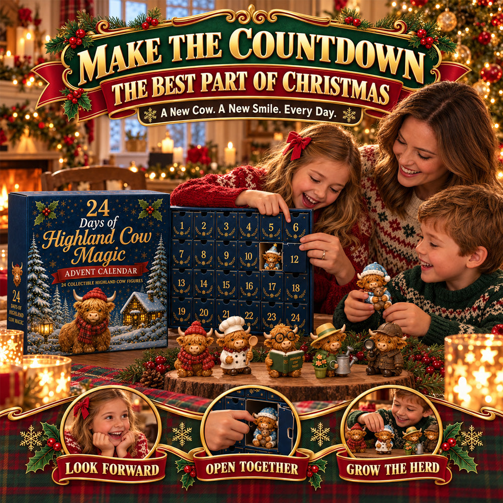 ⏳ Last Day 49% OFF🐮 24 Days of Highland Cow Advent Calendar