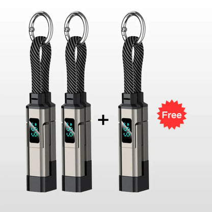 ⏳Limited-time 50% off⏰4-in-1 Digital Display Keychain Charging Cable🔋📱-Navalonixcosh®