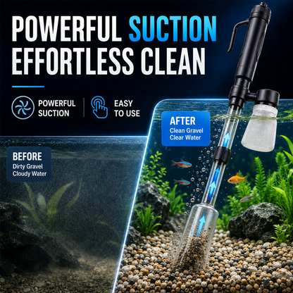 🔥2-in-1 Electric Aquarium Gravel Cleaner & Water Changer🐠  | Powerful Tank Vacuum with Power Adapter-Navalonixcosh®