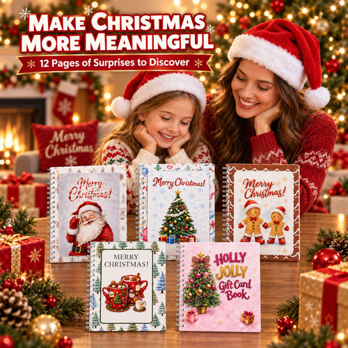 🔥 LIMITED-TIME 50% OFF — Holographic Christmas Gift Card Booklet