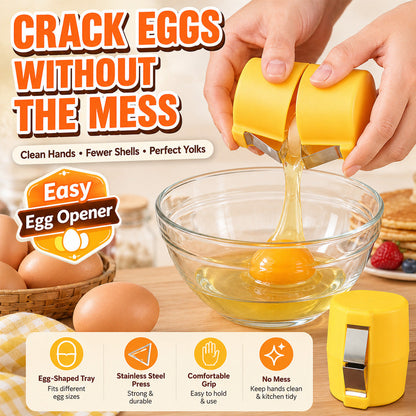 🔥🔥Limited-time 😮‍💨 Buy 1 Get 1 Free ！！！🍳 Quick Egg Cracker Tool – Open Hundreds Of Eggs Faster & Cleaner 🔥