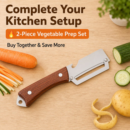 🥕 2-in-1 Multifunctional Vegetable Peeler Set | Peel, Slice & Julienne-Navalonixcosh®