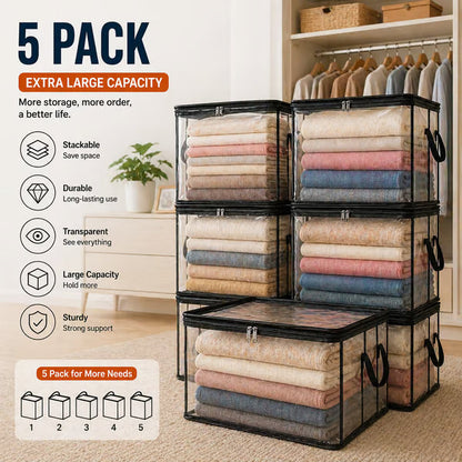 upsell⏰🔥LIMITED TIME 40% OFF! 🏠 Transparent Large-Capacity Dustproof & Moisture-Proof Storage Bag – Perfect for Clothes, Toys, Books & More ✨-Navalonixcosh®