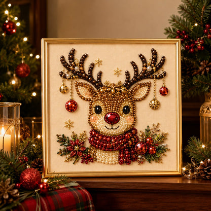 🎄LAST DAY 49% OFF – DIY Christmas Pearl Diamond Painting Art Kit With Frame Relaxing & Beginner-Friendly