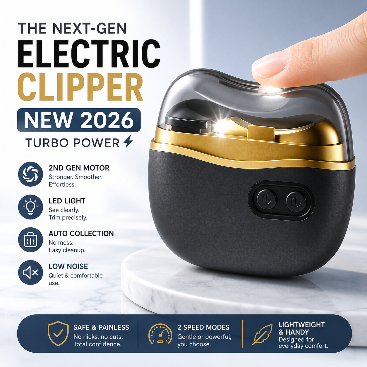 💅2026 Upgraded 2-in-1 Electric Nail Clipper & Polisher-Navalonixcosh®