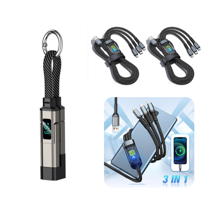 ⏳Limited-time 50% off⏰4-in-1 Digital Display Keychain Charging Cable🔋📱-Navalonixcosh®
