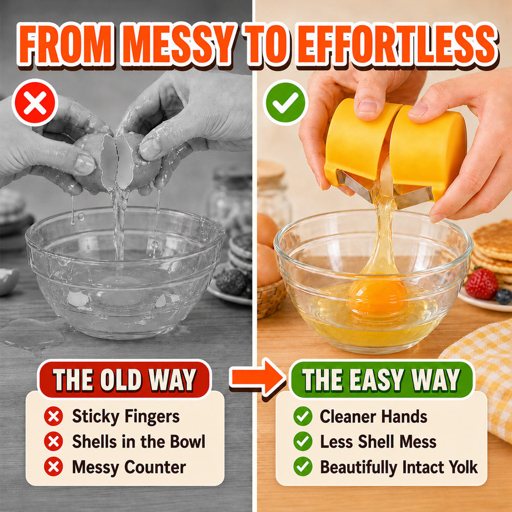 🔥🔥Limited-time 😮‍💨 Buy 1 Get 1 Free ！！！🍳 Quick Egg Cracker Tool – Open Hundreds Of Eggs Faster & Cleaner 🔥