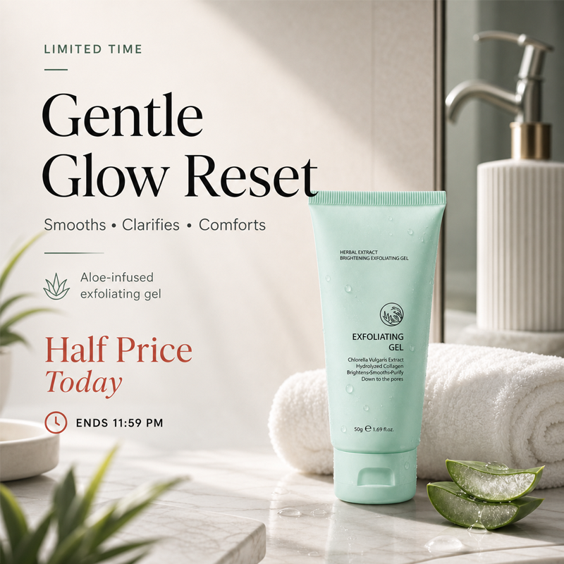 upsell🔥 50K+ SOLD! 🔥  🌿 Herbal Brightening Exfoliating Gel 🌿 ✨ Instantly Smooth & Glow  💖 Gentle Exfoliation 💥 SAVE 40% 💥-Navalonixcosh®
