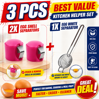 🔥🔥Limited-time 😮‍💨 Buy 1 Get 1 Free ！！！🍳 Quick Egg Cracker Tool – Open Hundreds Of Eggs Faster & Cleaner 🔥