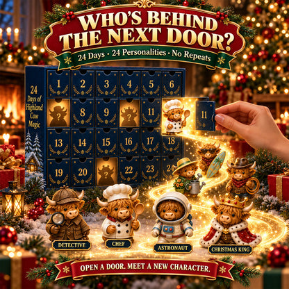 ⏳ Last Day 49% OFF🐮 24 Days of Highland Cow Advent Calendar