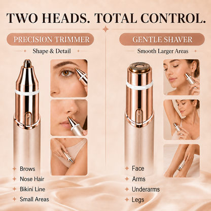upsell Navalonixcosh®✨2-in-1 Face & Body Hair Remover for Women | Dual-Head Rechargeable Precision Trimmer
