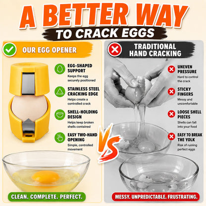 🔥🔥Limited-time 😮‍💨 Buy 1 Get 1 Free ！！！🍳 Quick Egg Cracker Tool – Open Hundreds Of Eggs Faster & Cleaner 🔥