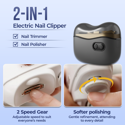 💅2026 Upgraded 2-in-1 Electric Nail Clipper & Polisher-Navalonixcosh®