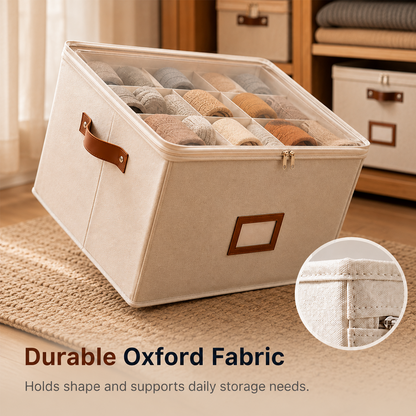🔥Oxford Fabric Foldable Design Shoe Organizer, Storage Box– Large Capacity, Dustproof & Breathable for Closet & Bedroom 🧺✨-Navalonixcosh®