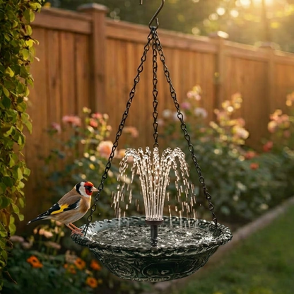 🔥2026 Spring Sale 40% Off--🐦Solar Cascade Hanging Bird Bath Fountain  -Navalonixcosh®