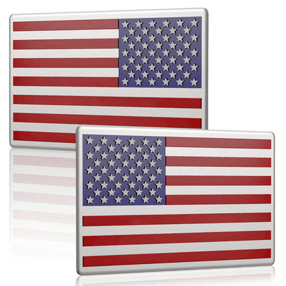 Navalonixcosh® 3D American Flag Emblem Decal - Aluminum Alloy Material (Not Plastic)