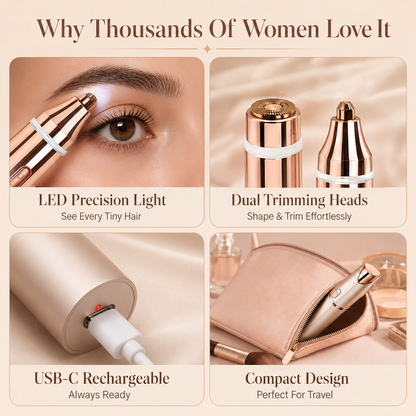 upsell ✨2-in-1 Face & Body Hair Remover for Women | Dual-Head Rechargeable Precision Trimmer– Navalonixcosh®