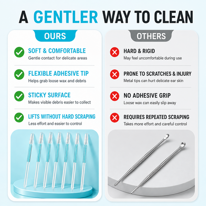 Sticky Ear Cleaning Stick for Adults, Reusable Sticky Ear Cleaner Picks✨