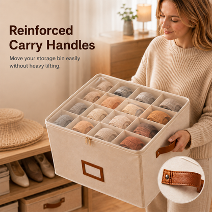 🔥Oxford Fabric Foldable Design Shoe Organizer, Storage Box– Large Capacity, Dustproof & Breathable for Closet & Bedroom 🧺✨-Navalonixcosh®