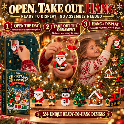 upsell⏳ Last day to save 49% – 🎄 24-Day Mini Christmas Ornament Advent Calendar | 24 unique festive buildable designs with hanging loops—perfect for decorating Christmas trees, wreaths, and holiday displays