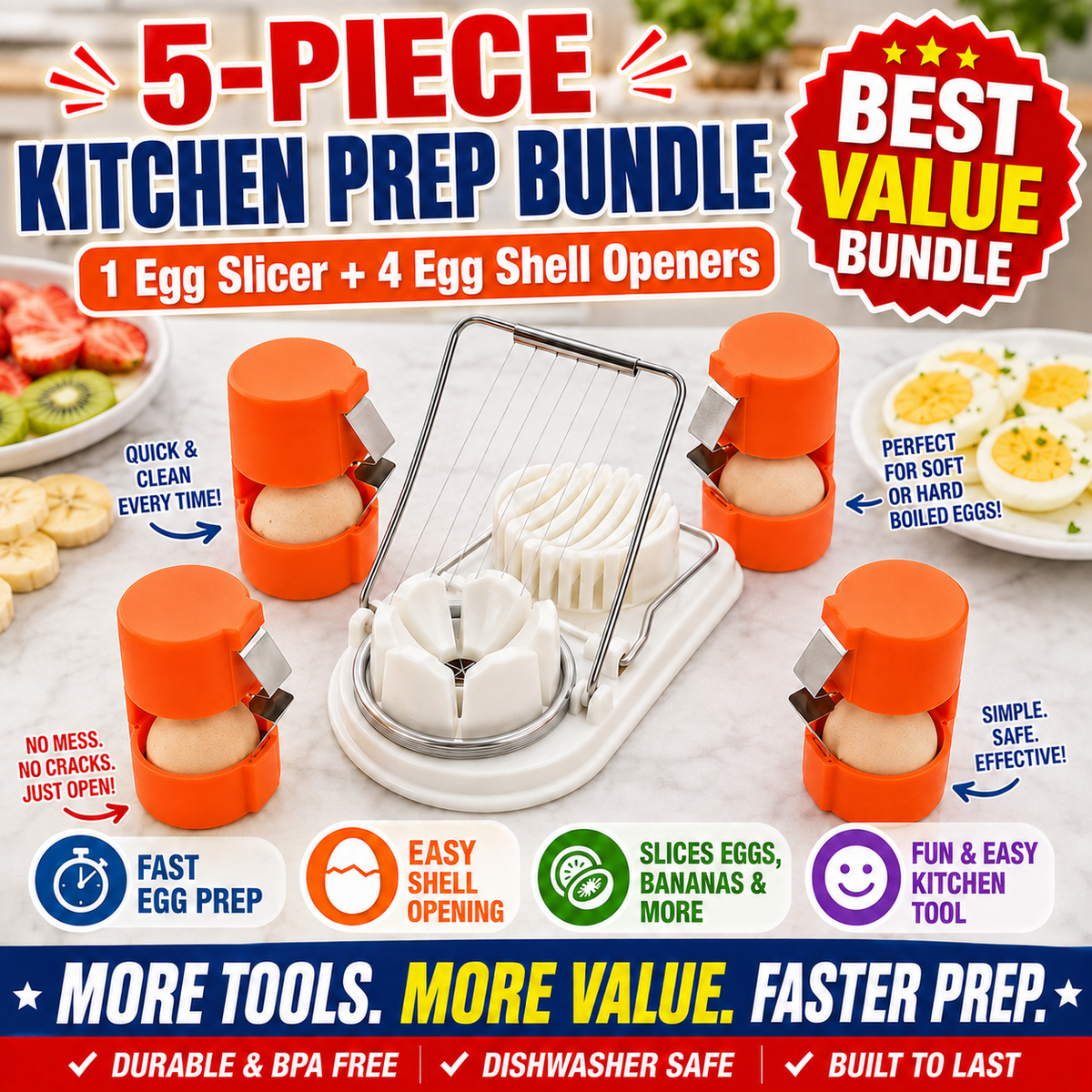 🔥🔥Limited-time 😮‍💨 Buy 1 Get 1 Free ！！！🍳 Quick Egg Cracker Tool – Open Hundreds Of Eggs Faster & Cleaner 🔥