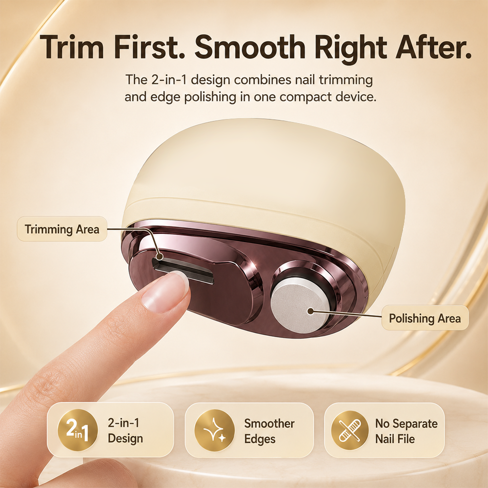 ✂️ LIMITED-TIME 50% OFF! 💅 2-in-1 Smart Electric Nail Clipper & Polisher 🌟-Navalonixcosh®
