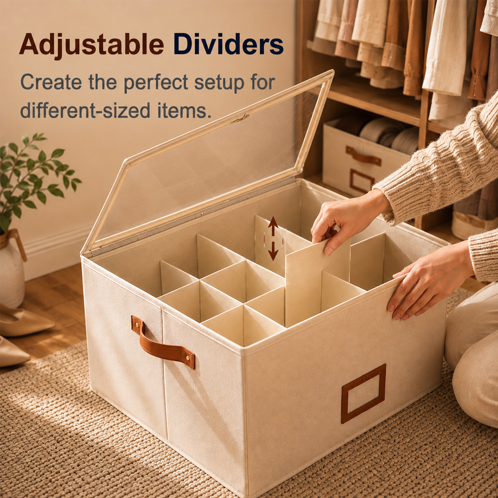 🔥Oxford Fabric Foldable Design Shoe Organizer, Storage Box– Large Capacity, Dustproof & Breathable for Closet & Bedroom 🧺✨-Navalonixcosh®