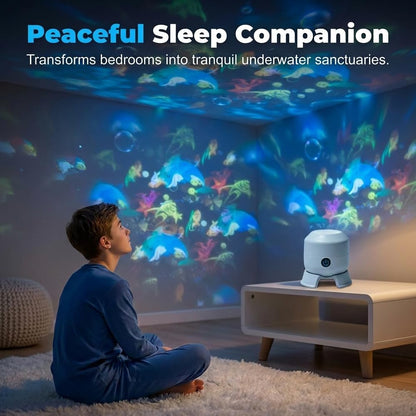 🌊 Transform Your Room into an Underwater Paradise | Dynamic Rotating LED Projector Light with Ocean Waves & Aurora Effects