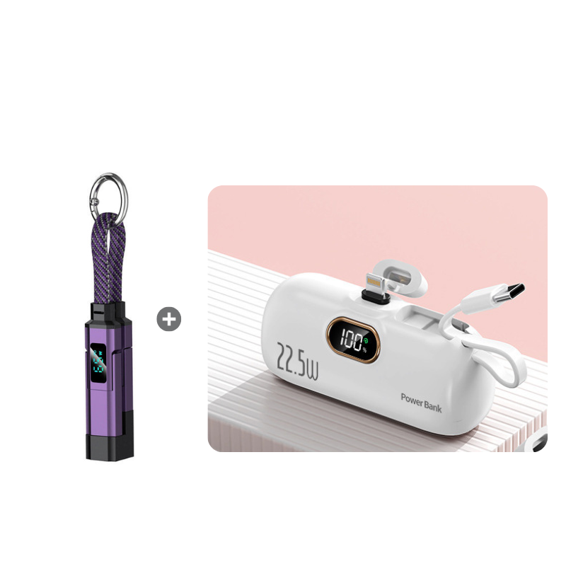 ⏳Limited-time 50% off⏰4-in-1 Digital Display Keychain Charging Cable🔋📱-Navalonixcosh®