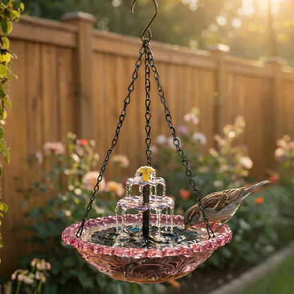 🔥2026 Spring Sale 40% Off--🐦Solar Cascade Hanging Bird Bath Fountain  -Navalonixcosh®