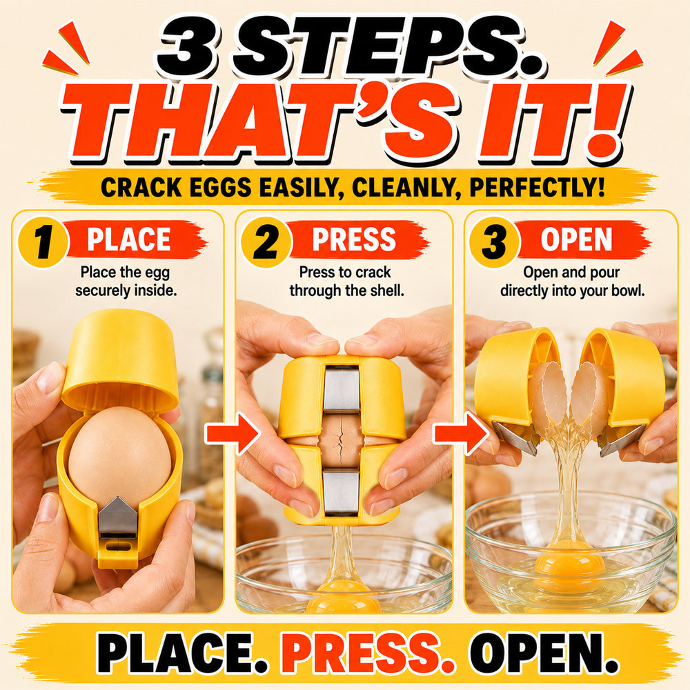 🔥🔥Limited-time 😮‍💨 Buy 1 Get 1 Free ！！！🍳 Quick Egg Cracker Tool – Open Hundreds Of Eggs Faster & Cleaner 🔥