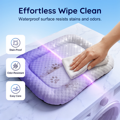 upsell❄️Pet Cooling Mat for Dogs & Cats 🐾  Naturally Cool Ice-Silk Pad • Breathable, Washable & Soft-Navalonixcosh®
