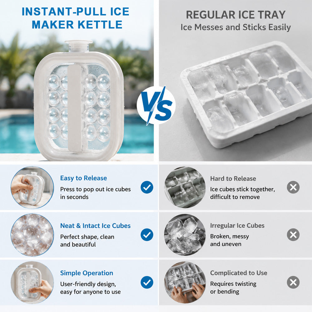 🌞Summer New Hot Selling 40% OFF🎁💦Portable Silicone Ice Ball Kettle for Camping, Beach & Pool Parties🧊---Devareon