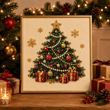 🎄LAST DAY 49% OFF – DIY Christmas Pearl Diamond Painting Art Kit With Frame Relaxing & Beginner-Friendly