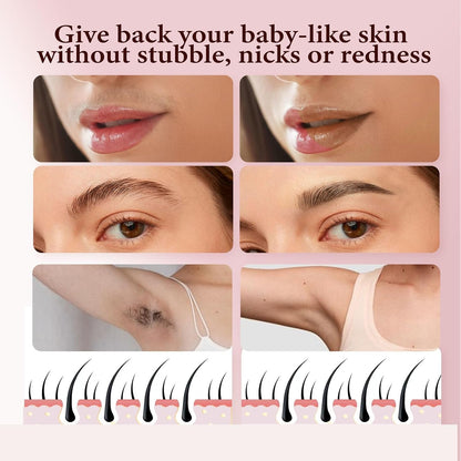 18K Gold Facial Hair Remover Replacement Heads Set – Precision Facial &amp; Eyebrow Trimmer Blades for Smooth, Gentle Hair Removal