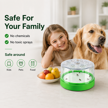 🛡️Reusable Non-Electric Fly Trap for Indoor & Outdoor Use– Safe, Cordless & Chemical-Free🔥 Navalonixcosh®