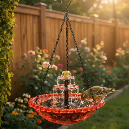 🔥2026 Spring Sale 40% Off--🐦Solar Cascade Hanging Bird Bath Fountain  -Navalonixcosh®