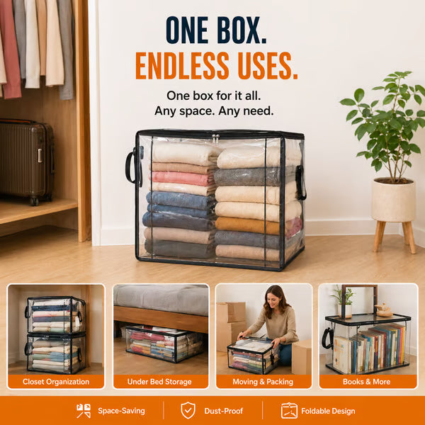 upsell⏰🔥LIMITED TIME 40% OFF! 🏠 Transparent Large-Capacity Dustproof & Moisture-Proof Storage Bag – Perfect for Clothes, Toys, Books & More ✨-Navalonixcosh®