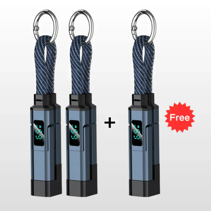 ⏳Limited-time 50% off⏰4-in-1 Digital Display Keychain Charging Cable🔋📱-Navalonixcosh®