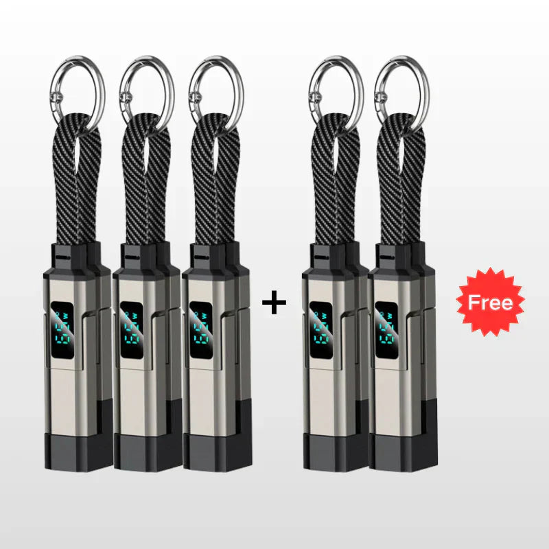 ⏳Limited-time 50% off⏰4-in-1 Digital Display Keychain Charging Cable🔋📱-Navalonixcosh®